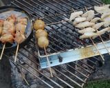 キャンプの炭火で焼き鳥＆つくね作り方6写真