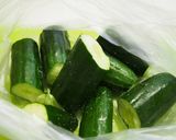 夏にピッタリ袋で簡単☆胡麻香る梅胡瓜作り方2写真