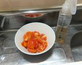 プチトマトと卵の炒め物作り方1写真
