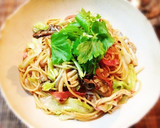 牡蠣の燻製缶で♬簡単彩りパスタ♡作り方4写真