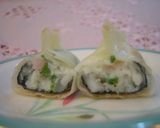 黄身わさび醤油で~♪プリッ!イカ餃子作り方8写真