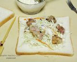 焼き鳥とキャベツのホットサンド作り方5写真