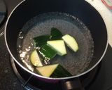 茗荷薫る♪ズッキーニと生揚げの味噌汁♡作り方2写真
