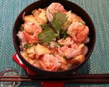 親子丼風のエビ丼(味噌味)作り方5写真