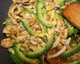 ☆ゴーヤと豚コマのカレーオイマヨ炒め☆作り方6写真