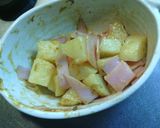 お弁当に！じゃがいも＆ハムのカレーマヨ作り方4写真