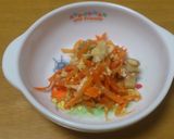 人参と車麩の炒め煮　卵入り作り方6写真