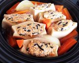 タジン鍋で高野豆腐煮☆鶏挽き肉入り作り方7写真