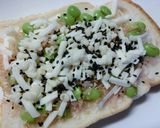 枝豆の胡麻おかか醤油トースト作り方3写真
