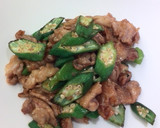 夏野菜で★豚肉とオクラのオイスター炒め作り方5写真