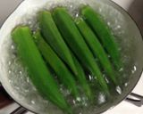 本つゆで オクラのゴマ和え作り方1写真