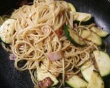 ズッキーニ&ベーコン和風バター醤油パスタ作り方7写真