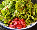 夏バテ予防!スイスチャードのにんにく炒め作り方1写真
