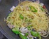 夏☆万願寺唐辛子と白身魚のオイルパスタ作り方5写真