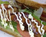 カンパーニュで照り焼きチキンサンドイッチ作り方4写真