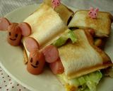 ソーセージ入りホットサンド作り方3写真