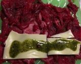牛コマ肉でお洒落なまきまきカツレツ〜☆作り方2写真