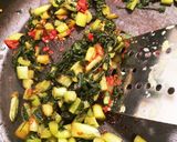 絶品炒飯!基本の野沢菜ヘルシー炒り豆腐作り方3写真