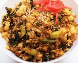 絶品炒飯!基本の野沢菜ヘルシー炒り豆腐作り方5写真