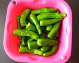 ししとうとハムのスタミナ炒め作り方1写真