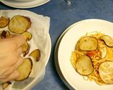 揚げナスとトマトのシチリア伝統パスタ作り方10写真