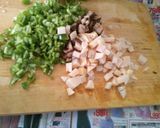 たけのこ 椎茸 ひき肉のレタス包み作り方1写真