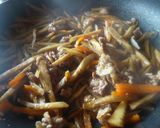 豚肉入りきんぴらごぼう♪作り方4写真
