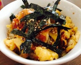 サンマの蒲焼き缶詰と残り物ご飯作り方2写真