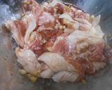 豚ばら薄切り肉のニンニク醤油焼き一味絡め作り方4写真