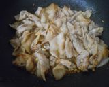 豚ばら薄切り肉のニンニク醤油焼き一味絡め作り方8写真