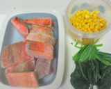 ☆鮭とほうれん草コーンのマヨチーズ焼き作り方1写真