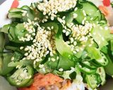 焼き鮭と夏野菜丼作り方5写真