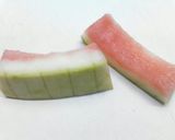スイカの皮のカンタン漬け作り方1写真