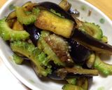 簡単！ゴーヤと茄子の和風炒め作り方7写真