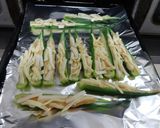 オクラの味噌マヨチーズ焼き作り方4写真