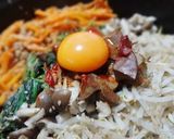 ストーブ鍋で石焼ビビンバ風~作り方10写真