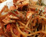 ヒラツメガニのディアブロ風トマトパスタ作り方7写真