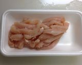 芫爆鶏条作り方1写真