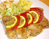 チキンステーキ♪トマトレモンのせ〜♪作り方7写真