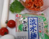 流水麺そばで冷やしキムチそば作り方1写真