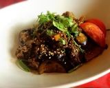 パクチーと牛肉のオイスターソース炒め作り方5写真