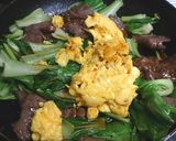 牛肉とチンゲン菜のふわふわ卵炒め作り方6写真