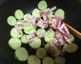白瓜とベーコンの簡単炒め作り方2写真