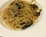 ツルムラサキとアサリのおかか和風パスタ作り方4写真