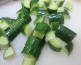 胡瓜とホタテのわさび醤油和え作り方1写真