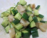 胡瓜とホタテのわさび醤油和え作り方4写真
