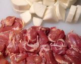 だしがら昆布で!簡単☆鶏肉と大根の煮物作り方1写真