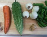 ゴーヤーと豚肉の豆腐炒め　無糖調理作り方1写真