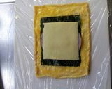お弁当に！ハムチーズの卵ロール作り方4写真