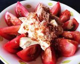 簡単さっぱり！美味しいトマト豆腐サラダ♫作り方3写真